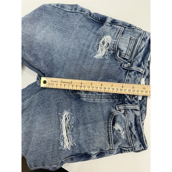 Pacsun Womens Jeans Size 23 Mom Jean Distressed Denim Multiple Button Up - Picture 10 of 13